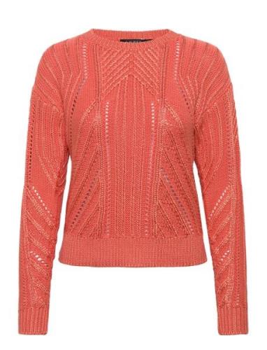 Pointelle-Knit Cotton-Blend Jumper Lauren Ralph Lauren Orange