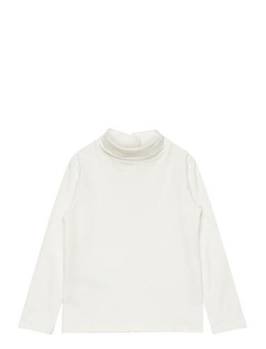 Turtleneck Long-Sleeved T-Shirt Mango White