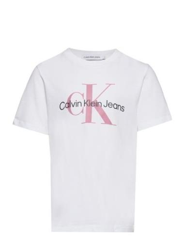 Ck Monogram Ss T-Shirt Calvin Klein White