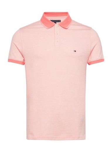 Mouline Tipped Slim Polo Tommy Hilfiger Pink