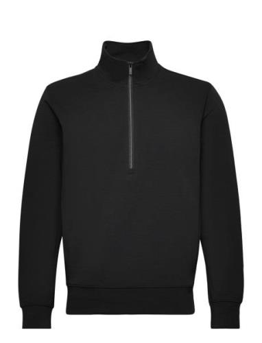 Breathable Zip-Neck Sweatshirt Mango Black