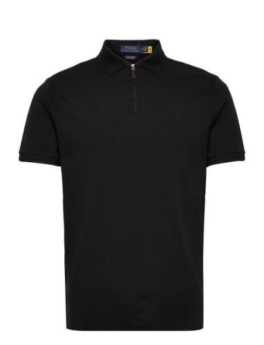 Custom Slim Fit Stretch Mesh Polo Shirt Polo Ralph Lauren Black