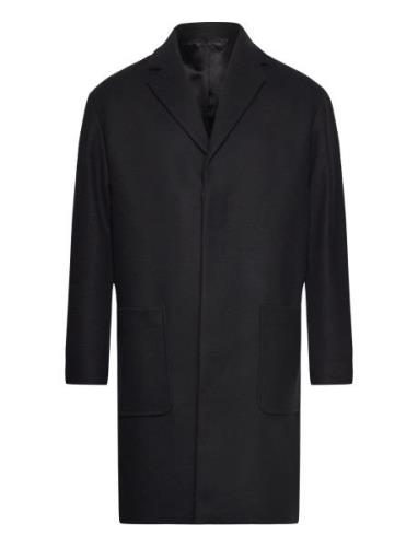 Modern Wool Blend Coat Calvin Klein Black