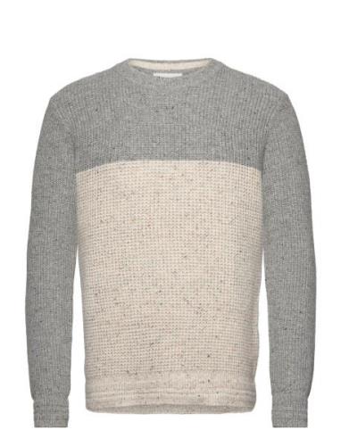 Nep Structured Crewneck Knit Tom Tailor Grey