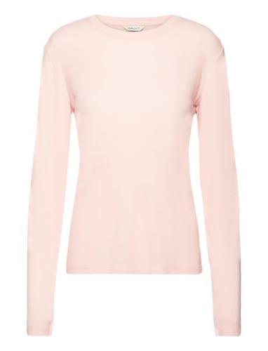Slim Lightweight Ls T-Shirt GANT Pink