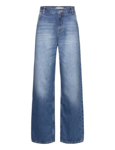 Low Waist Wideleg Jeans Mango Blue
