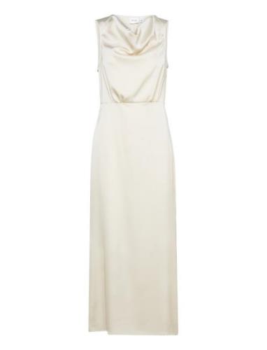 Viravenna Waterfall S/L Maxi Dress-Noos Vila White