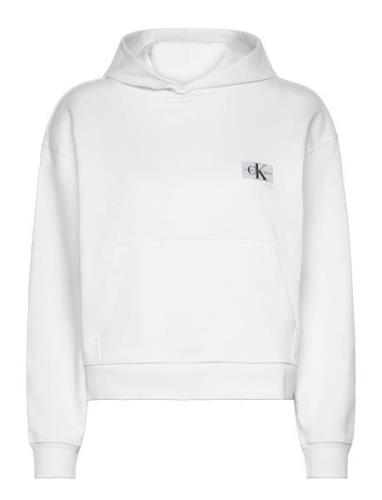 Woven Label Hoodie Calvin Klein Jeans White