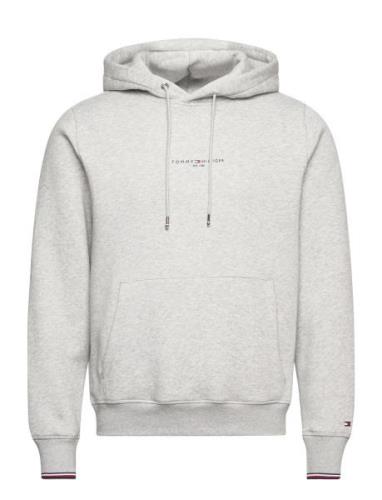 Tommy Logo Tipped Hoody Tommy Hilfiger Grey
