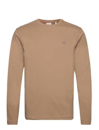 Reg Shield Ls T-Shirt GANT Beige