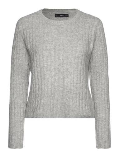 Cable-Knit Sweater Mango Grey