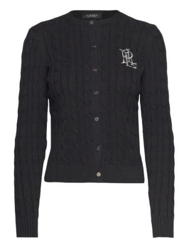 Cable-Knit Cotton Cardigan Lauren Ralph Lauren Black