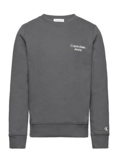 Ckj Stack Logo Sweatshirt Calvin Klein Grey