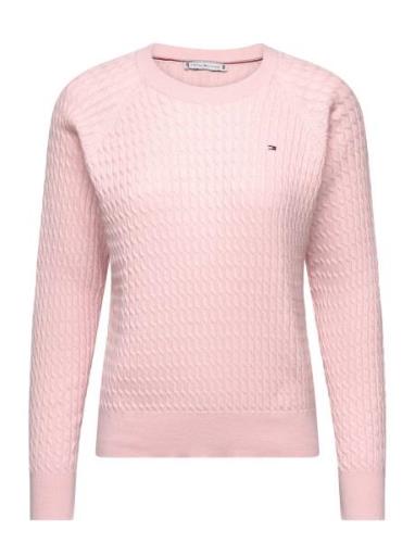 Co Cable C-Nk Sweater Tommy Hilfiger Pink