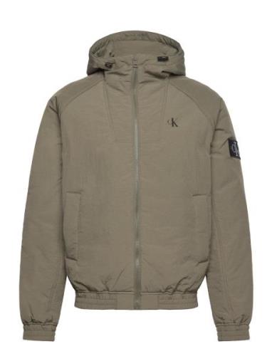 Hooded Padded Harrington Calvin Klein Jeans Khaki