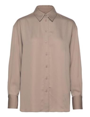 Recycled Cdc Relaxed Shirt Calvin Klein Brown