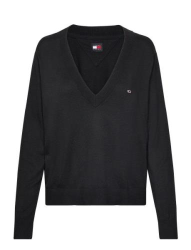 Tjw Essential Vneck Sweater Ext Tommy Jeans Black
