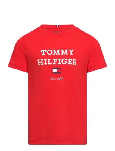Th Logo Tee S/S Tommy Hilfiger Red