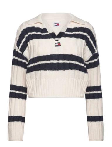 Tjw Bxy Crp Stripe Sweater Ext Tommy Jeans Cream