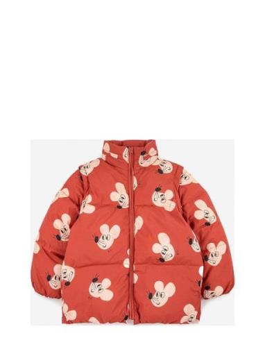 Mouse All Over Padded Anorak Bobo Choses Red