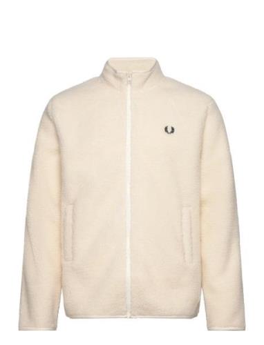 Zip Borg Fleece Fred Perry Cream