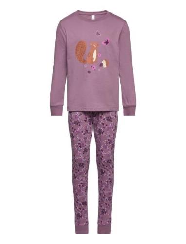Pajama Aop Unicorn Animal Ao Lindex Purple