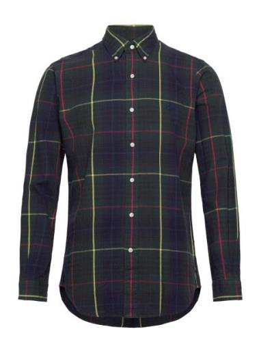 Custom Fit Plaid Oxford Shirt Polo Ralph Lauren Navy