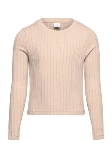 Top Rib Long Sleeve Lindex Beige