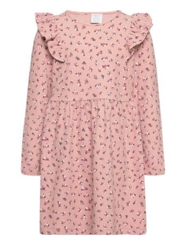 Dress Waffle Quality Aop Flowe Lindex Pink