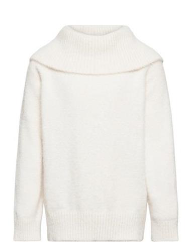 Knitted Sweater With Big Colla Lindex White