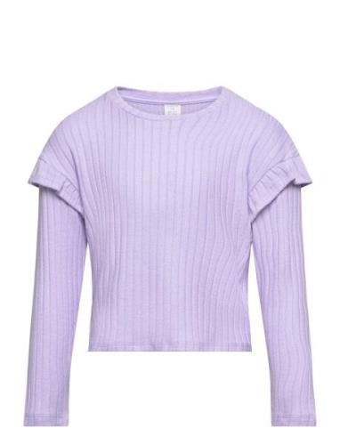 Sweater Soft With Frill Young Lindex Purple