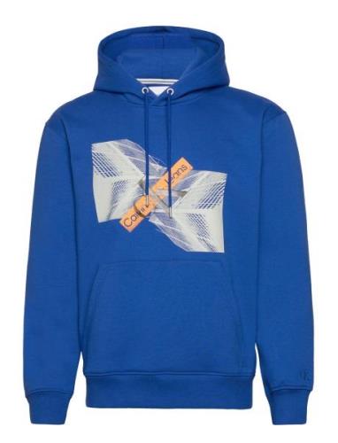 Skyscraper Urban Graphic Hoodie Calvin Klein Jeans Blue