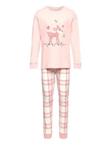 Pajama Placment Check Lindex Pink