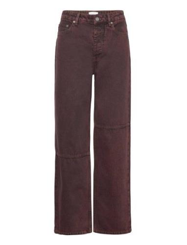 Overdyed Bleach Denim Ganni Brown