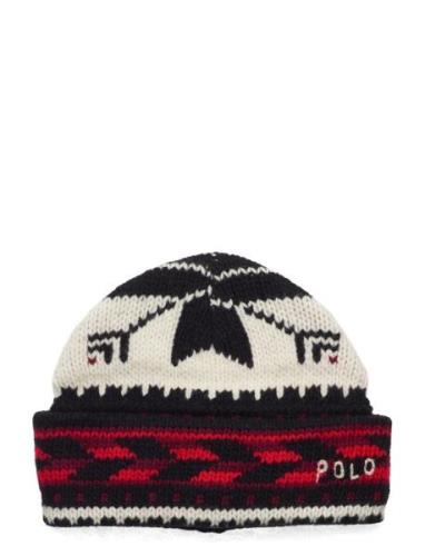 Wool Blend-Snowflake Hat Polo Ralph Lauren Black