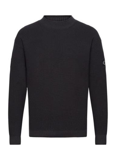 Badge Relaxed Sweater Calvin Klein Jeans Black