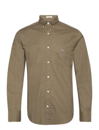 Reg Classic Poplin Shirt GANT Khaki