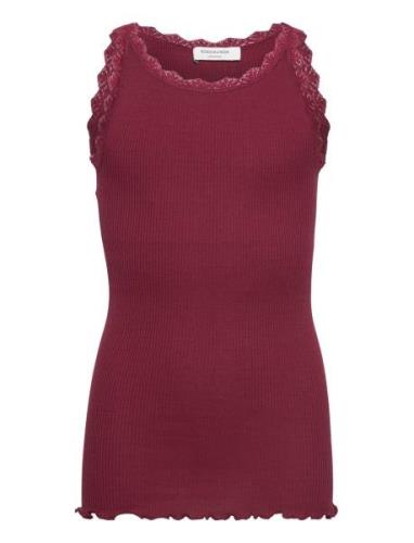 Silk Top W/ Lace Rosemunde Kids Burgundy