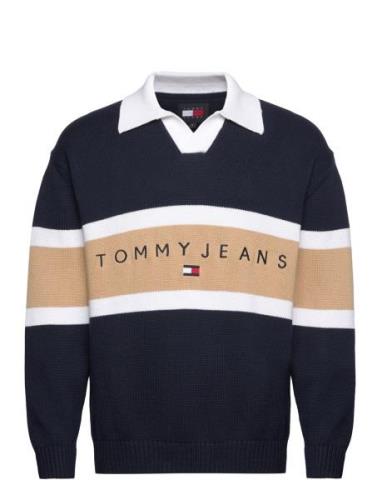 Tjm Rlx Trophy Neck Rugby Tommy Jeans Navy