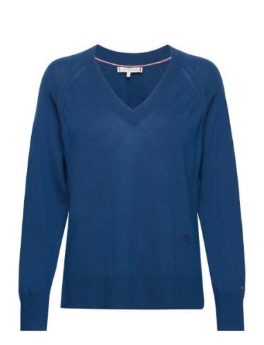 Md Merino Wool V-Nk Sweater Tommy Hilfiger Navy