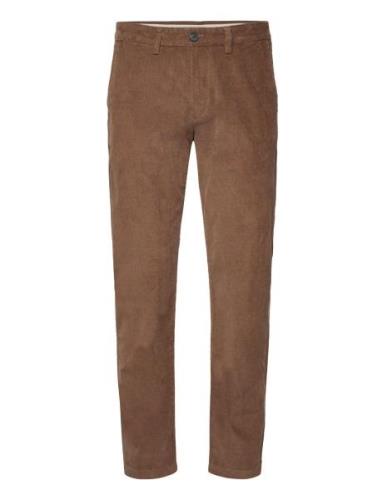Slh196-Straight Miles Cord Pants W Noos Selected Homme Brown