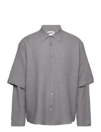Over D Layered-Sleeve Shirt Hope Grey