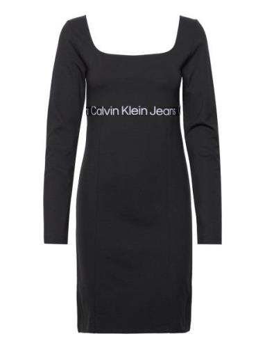 Logo Elastic Milano Dress Calvin Klein Jeans Black