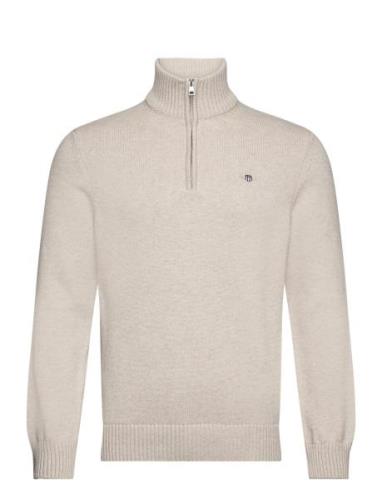 Casual Cotton Half Zip GANT Cream