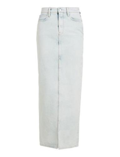 Front Split Maxi Denim Skirt Calvin Klein Jeans Blue