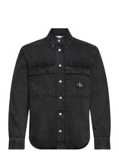 Relaxed Linear Denim Shirt Calvin Klein Jeans Black
