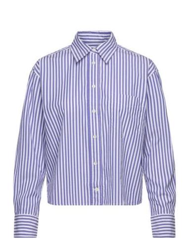 Rel Cropped Striped Shirt GANT Blue