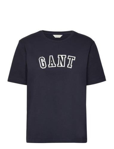Rel Logo C-Neck T-Shirt GANT Blue