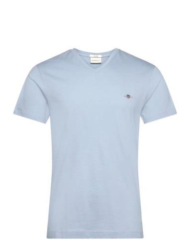 Slim Shield V-Neck T-Shirt GANT Blue