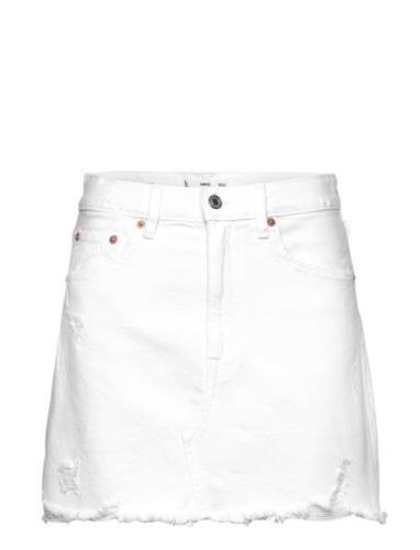 Denim Mini-Skirt Mango White